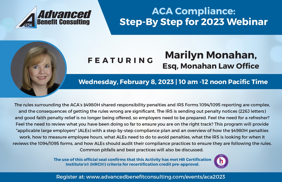 ACA Compliance webinar Feb 8, 2023