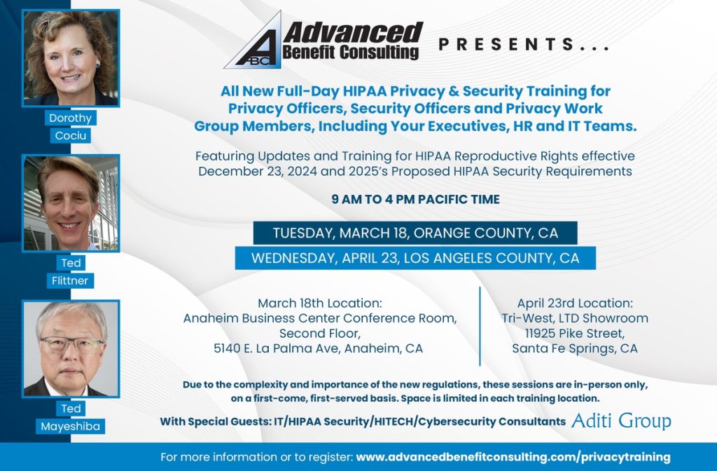 ABC Aditi Group HIPAA privacy and security training March and April 2025