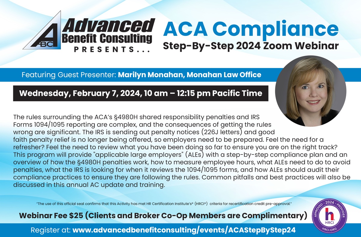 ACA compliance webinar Feb 7, 2024