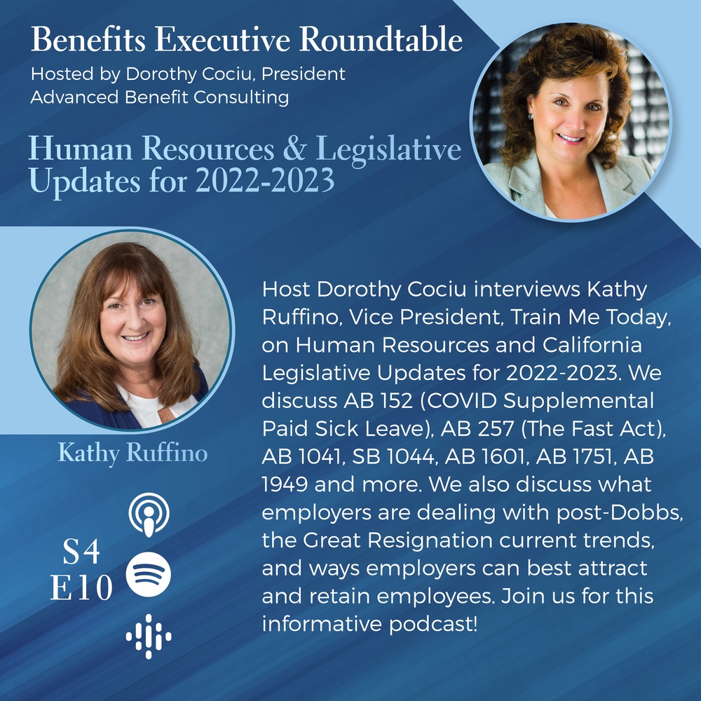 S4E10 Human Resources & California Legislative Updates for 20222023