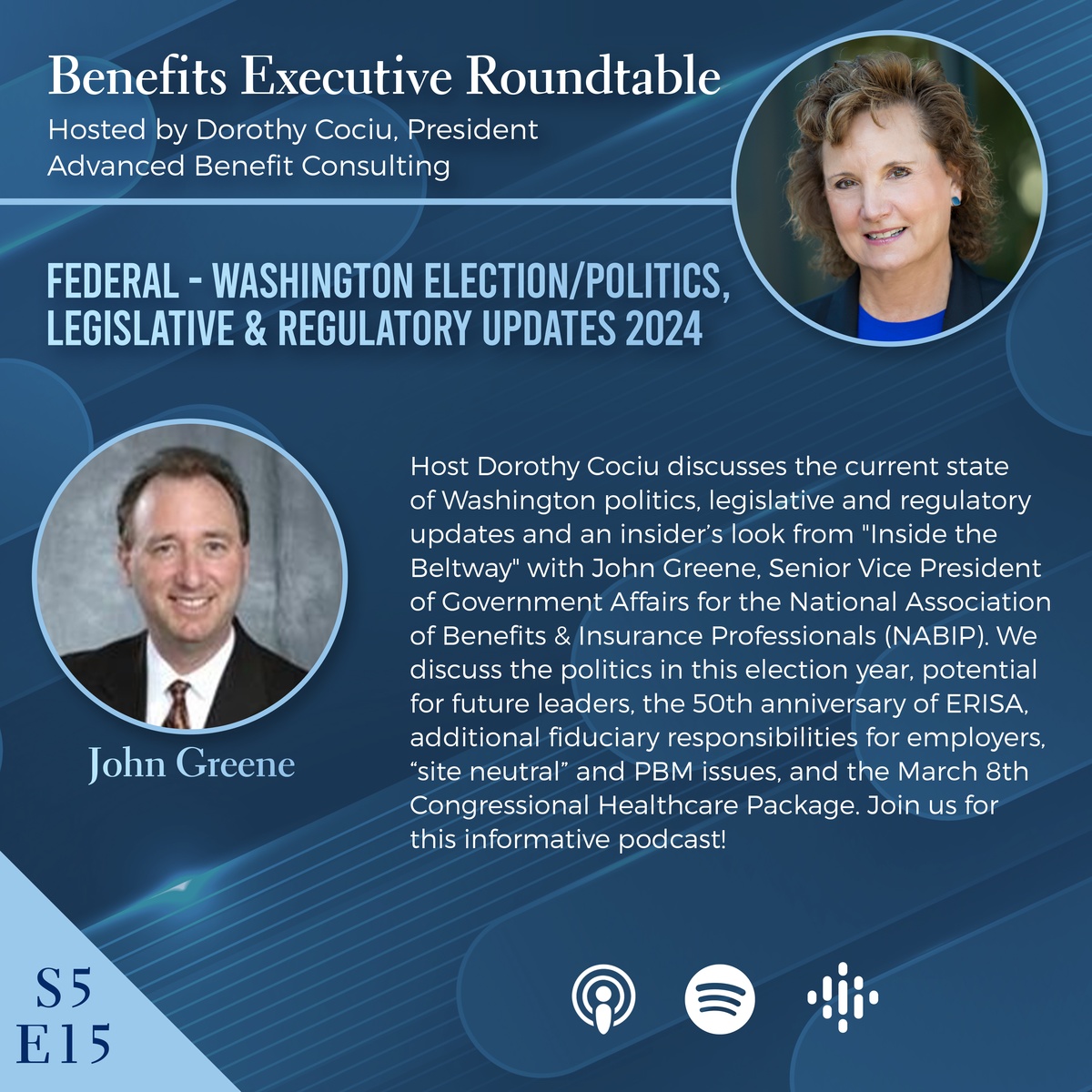 podcast John Greene with Federal Legislative and political updates