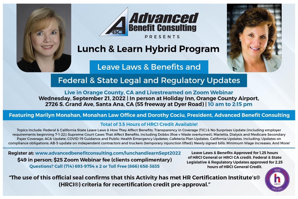 Lunch & Learn Sep 21, 2022